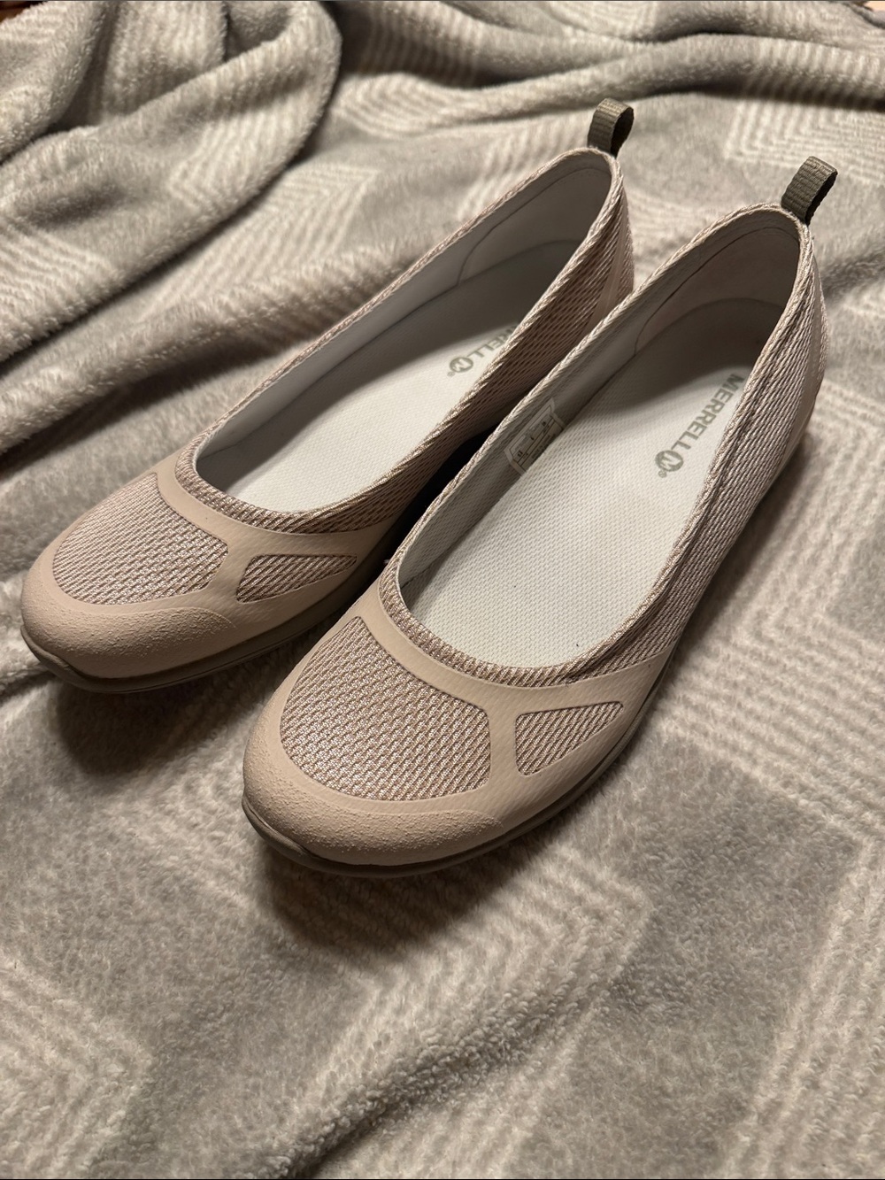 Merrell Women's Slip-On Knit Ballet Flat Taupe 8.5